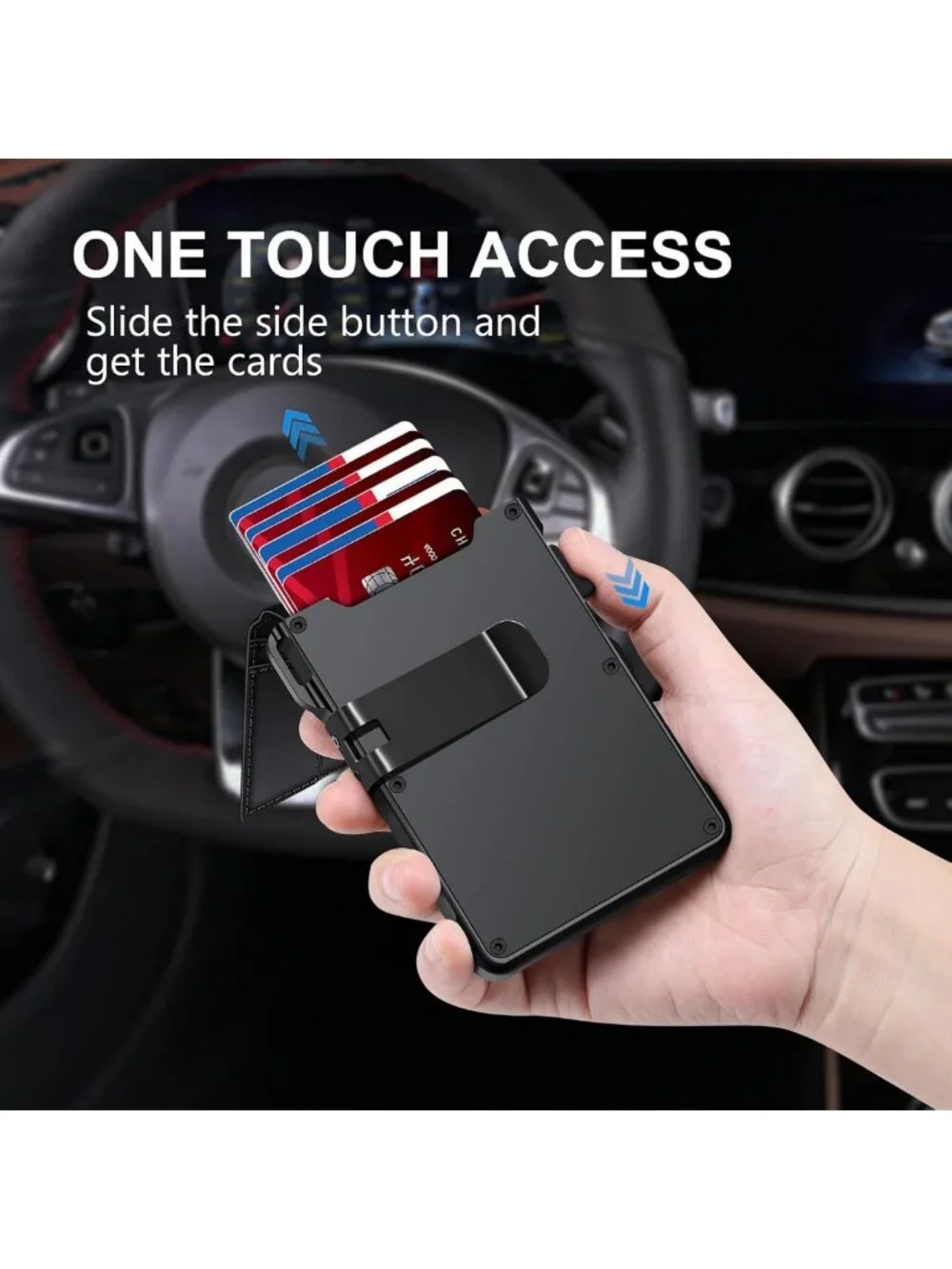 Minimalist RFID Blocking Smart Wallet for AirTag - Men's Sleek Design